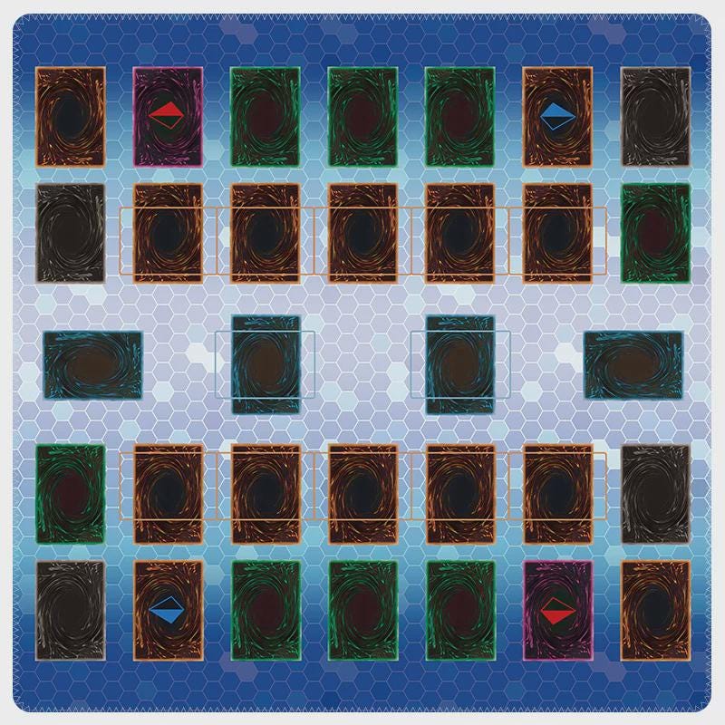Two Player Yu-Gi-Oh! Playmat | 2 Player YGO Mat | YGO Accessories | 24 x 24" Mat