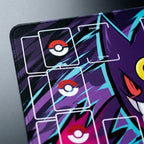 Gengar Pokemon Playmat | Ghost TCG Card Game Mat 24x14" | Gengar Ghost Poison Aesthetic Gaming Desk Mat with Zones