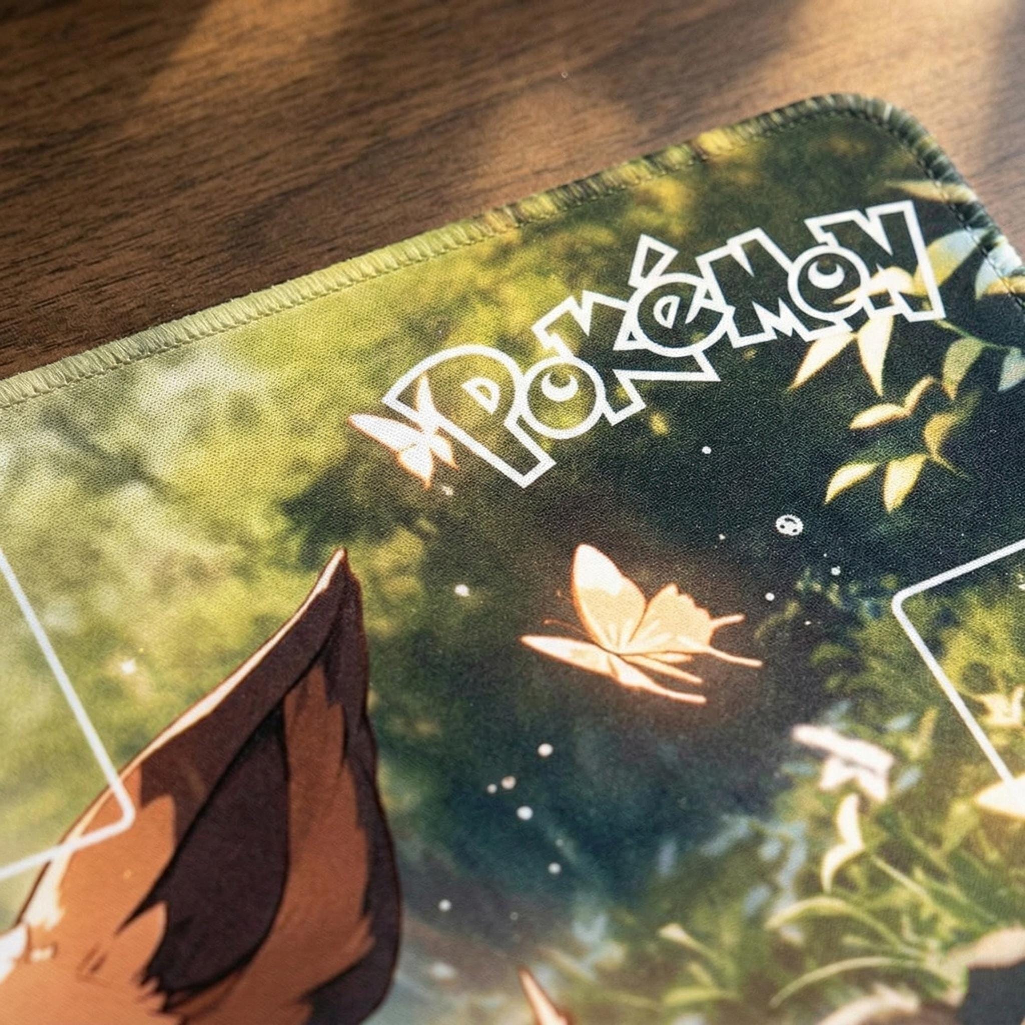 Eevee Pokemon Playmat | Pokemon Trading Card Game Mat | 24" x 14" inch | Eveveelutions PTCG