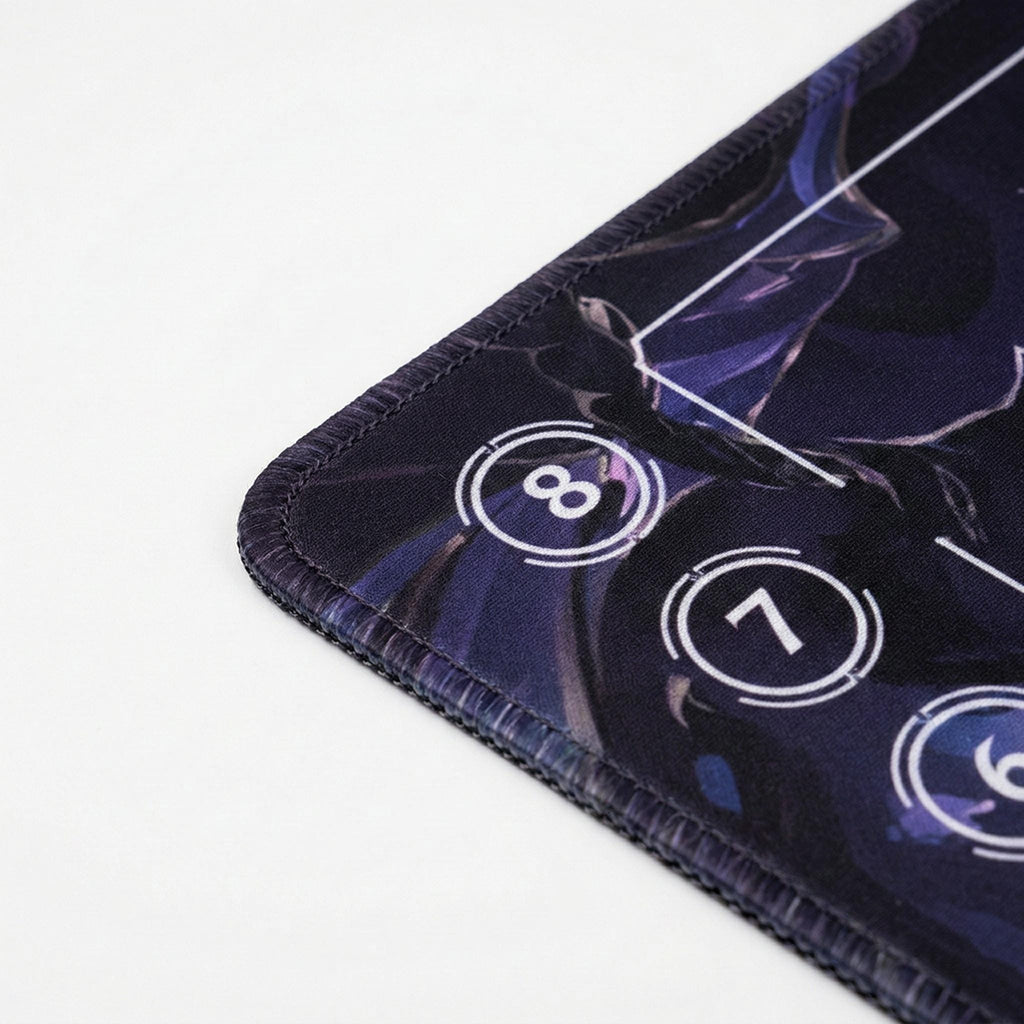 Akali Riftbound Playmat LOL - League of Legends Inspired Trading Card Game - 24" x 14" inches (600 x 350 mm) Stitched Edges