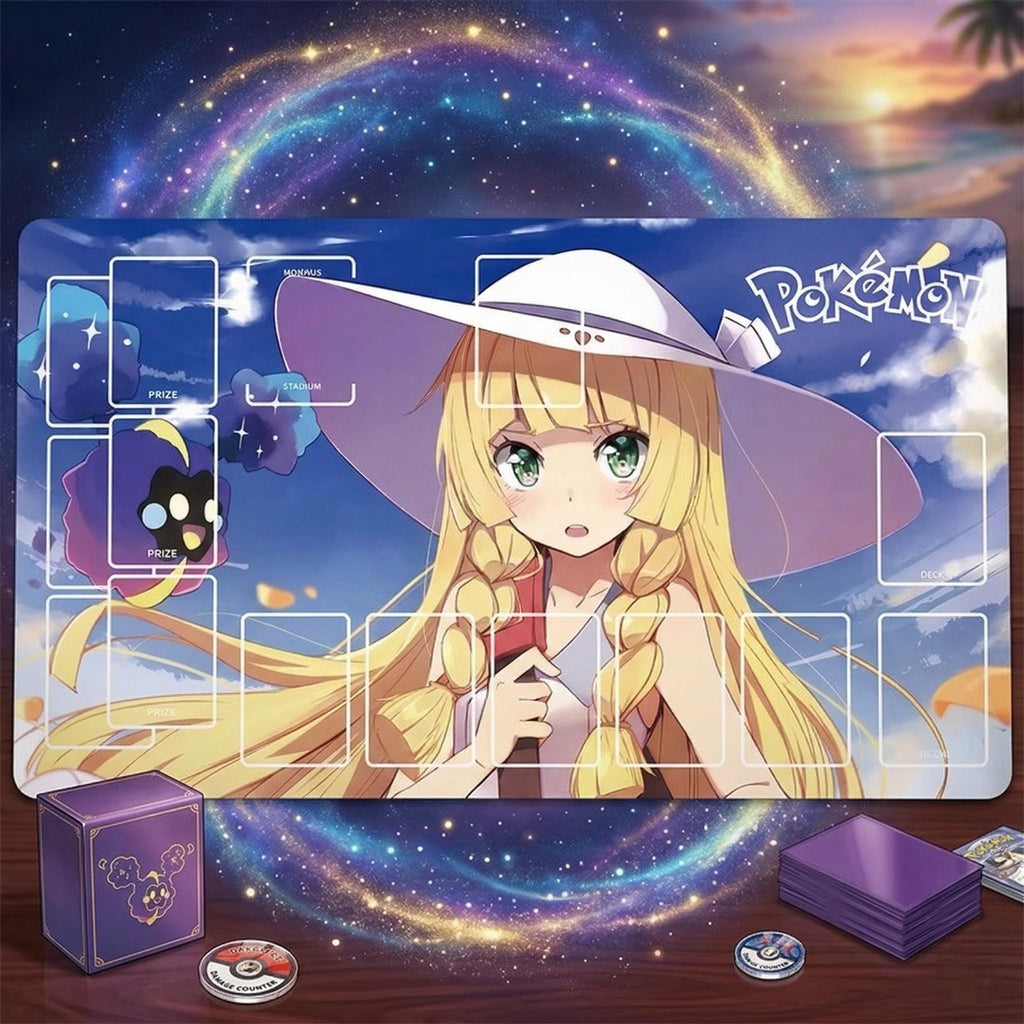 Lillie Pokemon Playmat | Pokemon Trading Card Game Mat | 24" x 14" inch