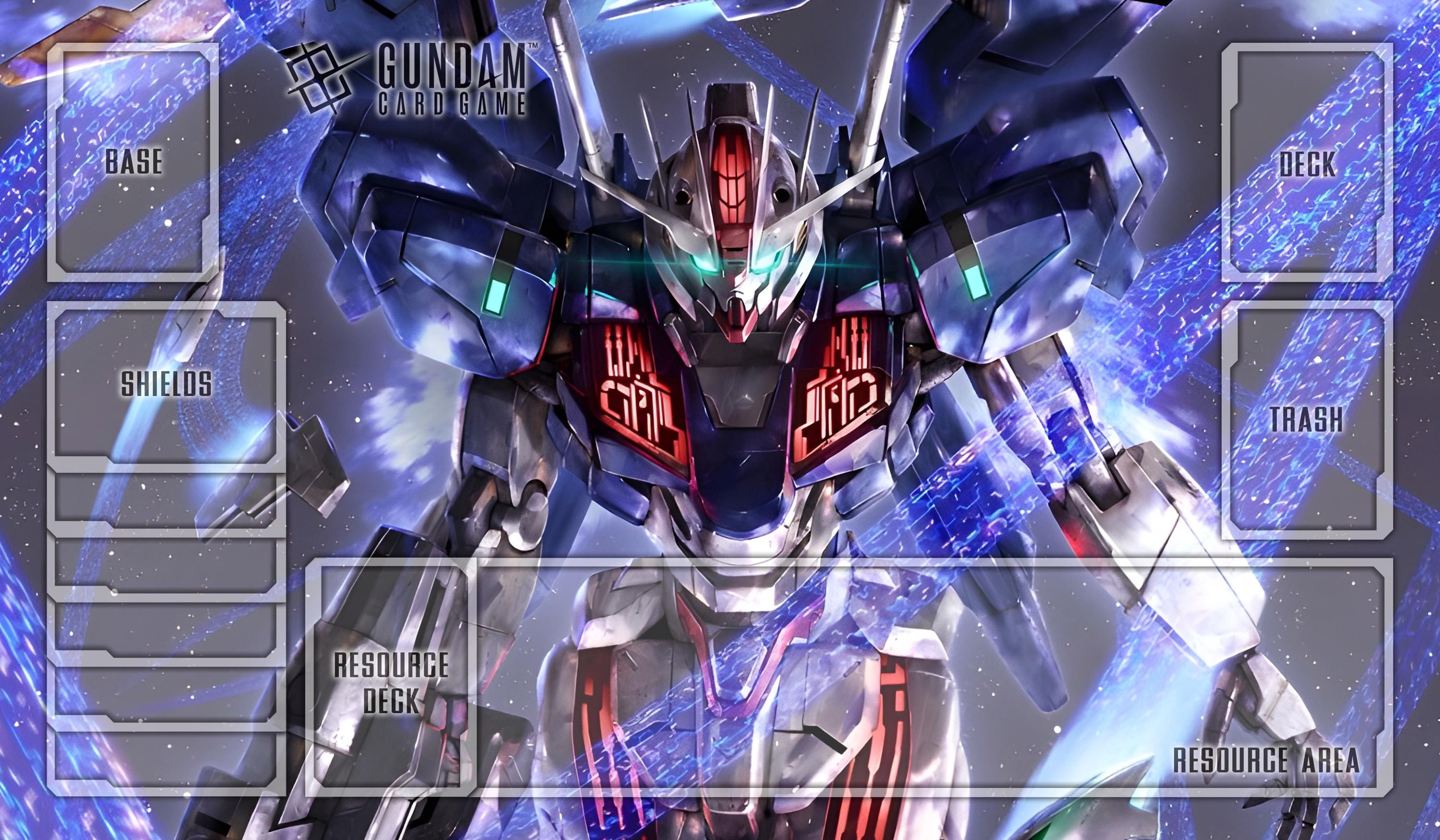 Gundam Aerial Playmat – Custom Mecha TCG Gaming Mat (24x14 inches)