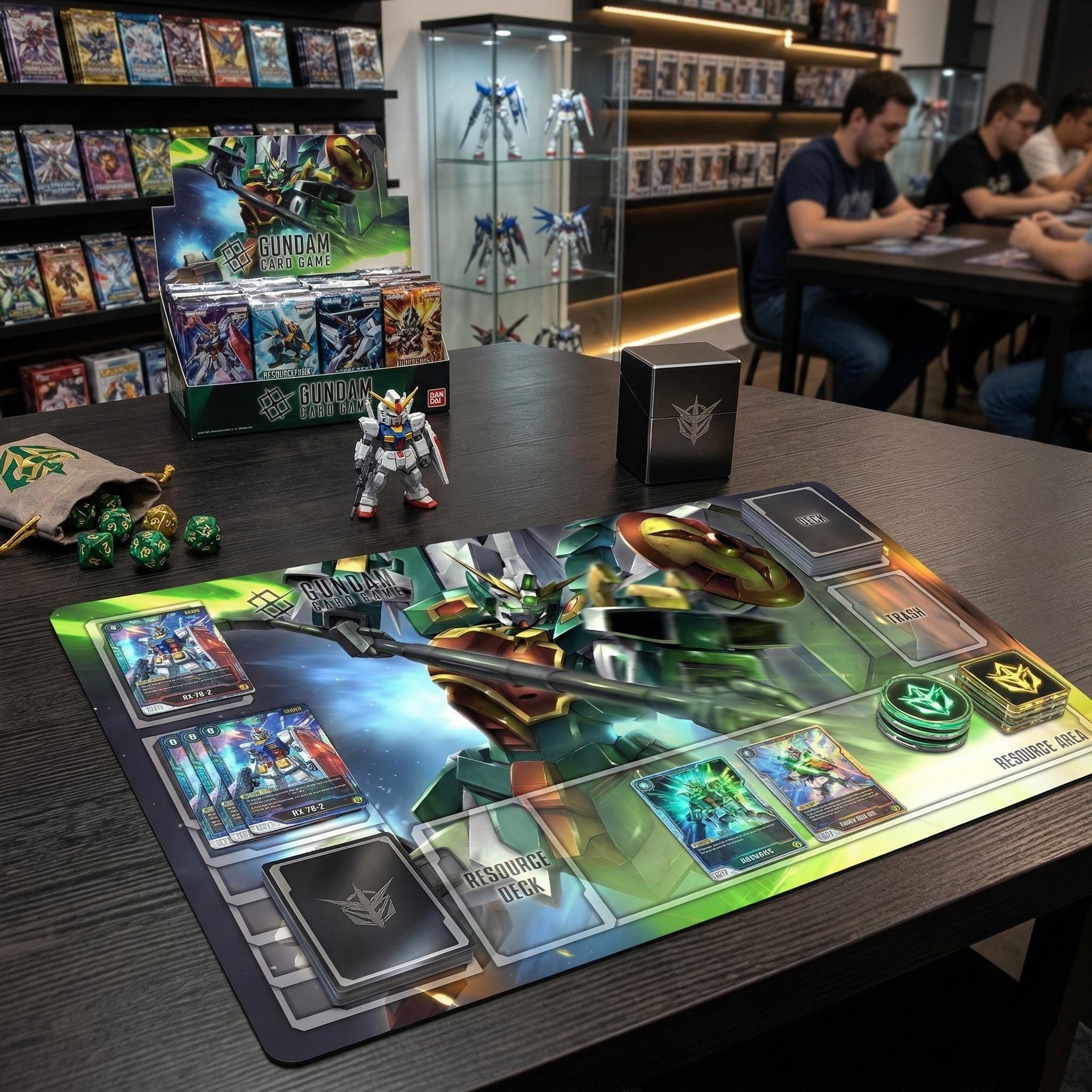 Gundam TCG Playmat | Gundam Card Game Desk Mat | Anime Gaming Accessory | 24x14 TCG Mat with Zones | Gift for Gundam Fans