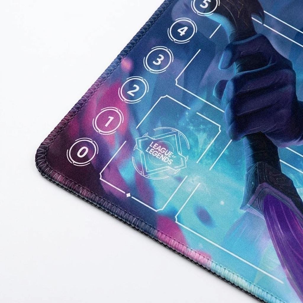 Coven Evelynn Riftbound LOL Playmat - League of Legends Inspired Trading Card Game - 24" x 14" inches (600 x 350 x 2 mm) Stitched Edges