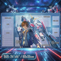 Gundam Card Game Playmat Unicorn Gundam & Banagher Links–GCG TCG Desk Mat with Zones–24x14 Gaming Mat–Mobile Suit Gundam Unicorn Card Mat