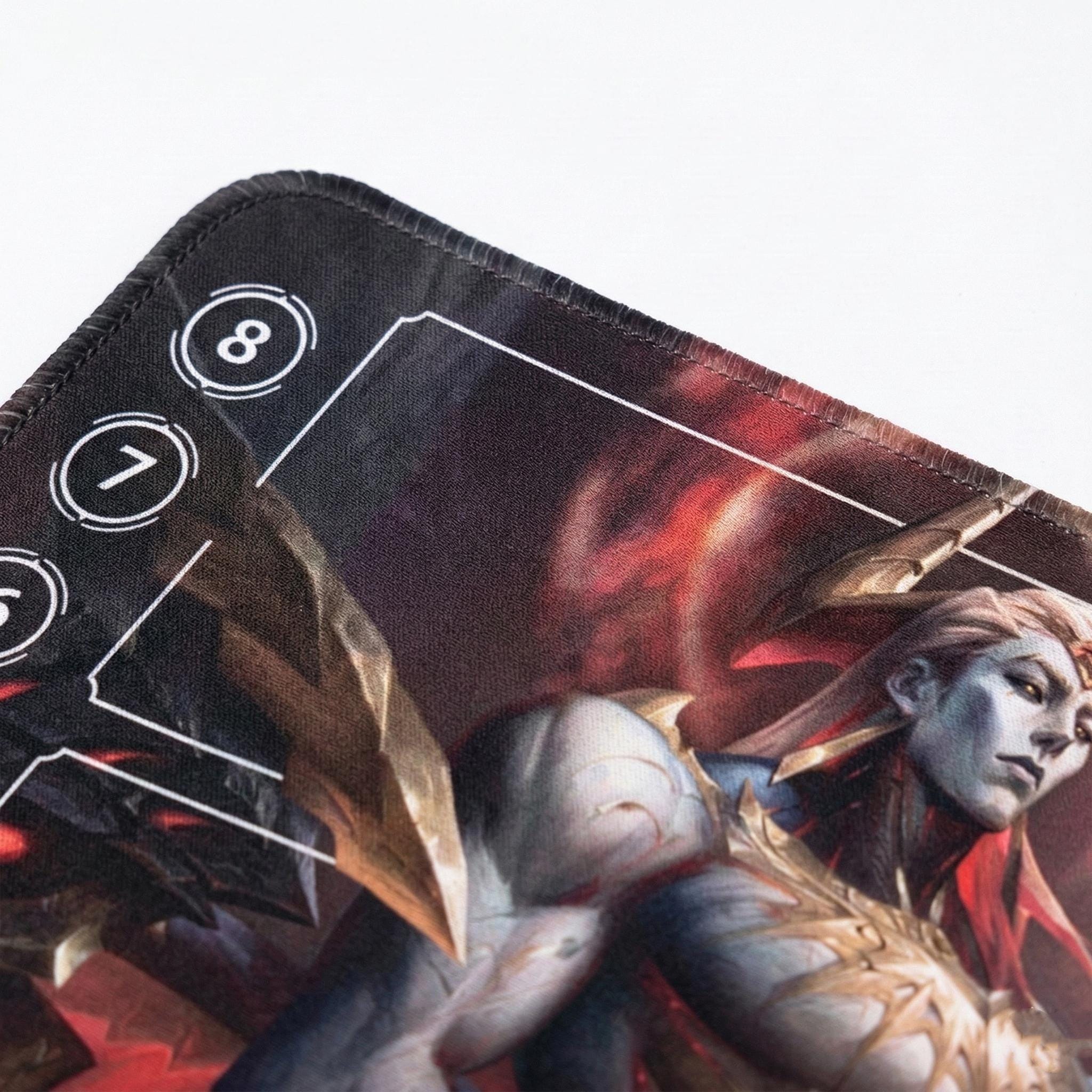 Zaheen League of Legends Riftbound Playmat | Trading Card Game Pad | LOL Desk Mat | 24" x 14" inches Stitched Edges