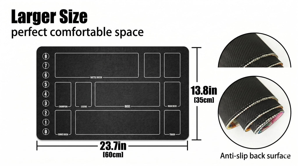 Orianna Space Groove League of Legends Riftbound Playmat | Trading Card Game Pad | LOL Desk Mat | 24" x 14" inches Stitched Edges
