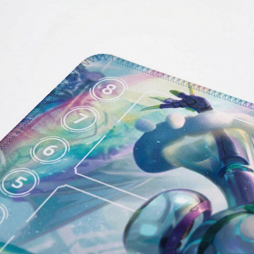Orianna Space Groove League of Legends Riftbound Playmat | Trading Card Game Pad | LOL Desk Mat | 24" x 14" inches Stitched Edges