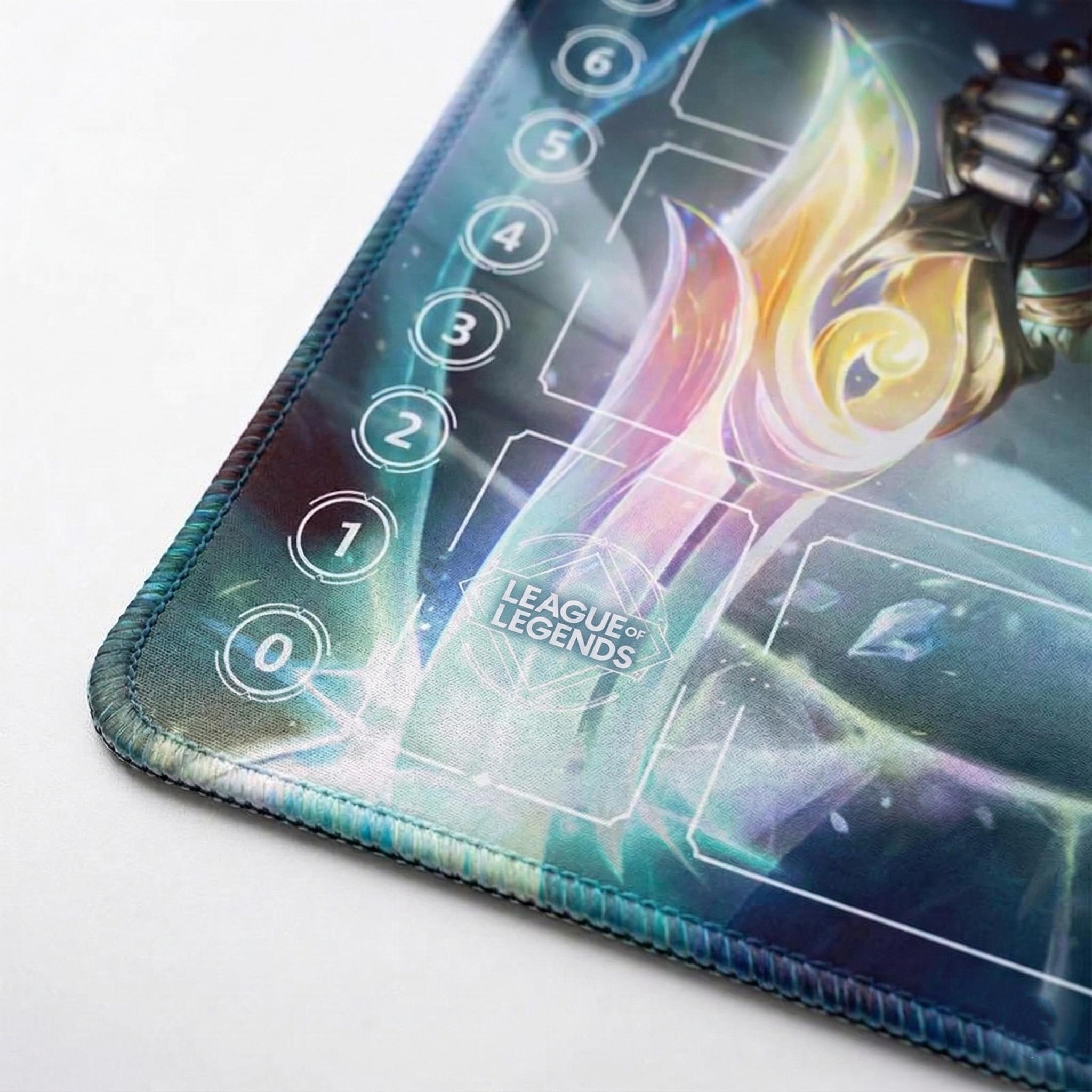 Shaco Winterblessed Riftbound LOL Playmat - League of Legends Inspired Trading Card Game - 24" x 14" inches Stitched Edges