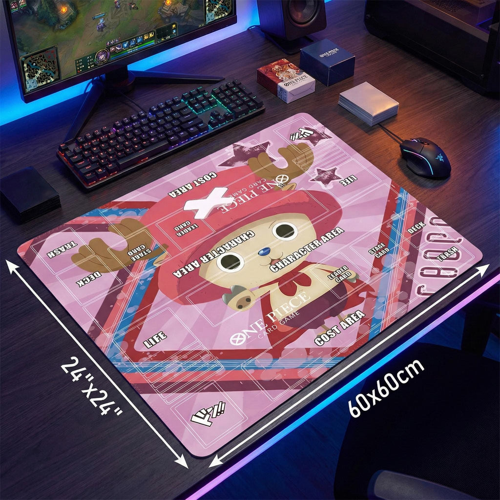 Tony Tony Chopper One Piece Two Player Playmat | 2 Player OPCG Battle Mat | Double Layout Mat | 24 x 24"