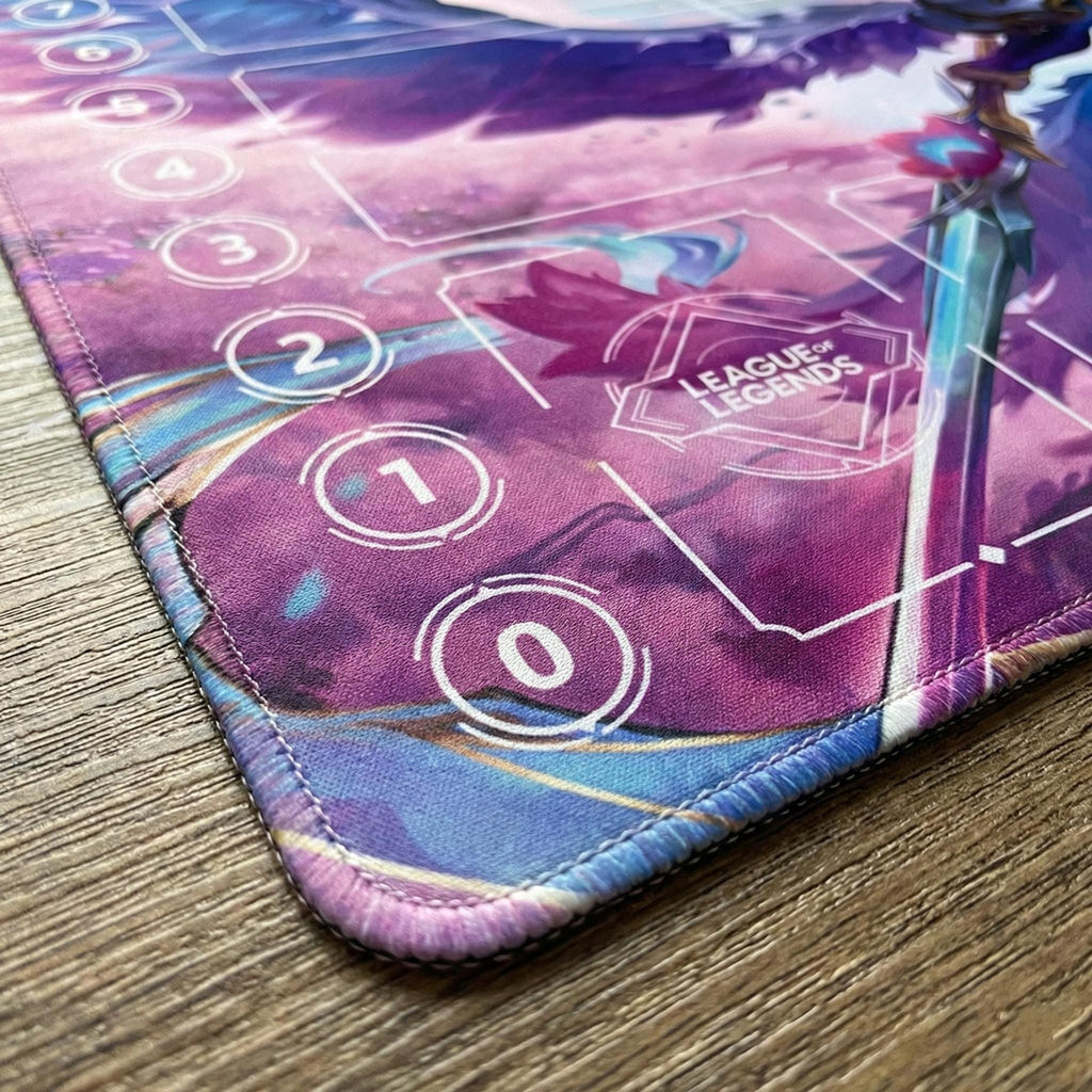 Irelia Spirit Blossom League of Legends Riftbound Playmat | Trading Card Game Pad | LOL Desk Mat | 24" x 14" inches Stitched Edges