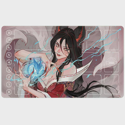 Ahri League of Legends Riftbound Playmat | Trading Card Game Pad | LOL Desk Mat | 24" x 14" inches Stitched Edges