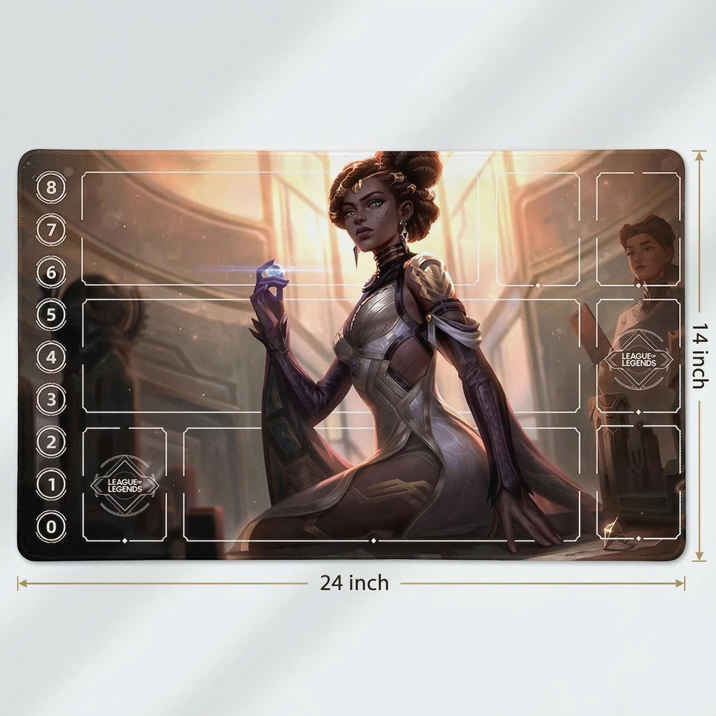 Mel Medarda League of Legends Riftbound Playmat | Trading Card Game Pad | LOL Desk Mat | 24" x 14" inches Stitched Edges