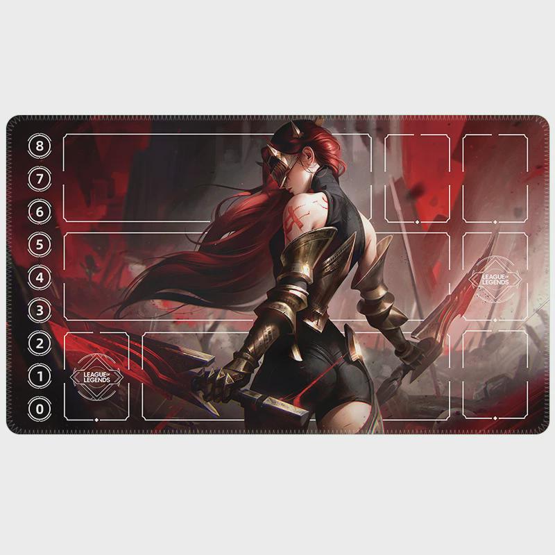 Katarina League of Legends Riftbound Playmat | Trading Card Game Play Pad | LOL Desk Mat | 600x350x2mm Stitched Edges