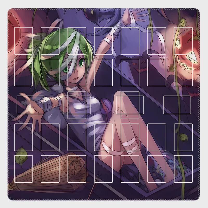 Cursed Bamboo Mitsu Two Player Yu-Gi-Oh! Playmat | 2 Player YGO Battle Mat | Double Duel Layout | 24 x 24"
