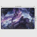 Akali Riftbound Playmat LOL - League of Legends Inspired Trading Card Game - 24" x 14" inches (600 x 350 mm) Stitched Edges