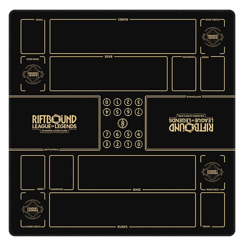 Riftbound LOL Playmat Two Players - League of Legends Trading Card Game - Duo Zones Battlefield 24" x 24" inches (60x60 cm)