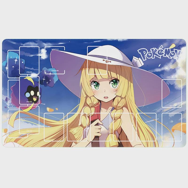 Lillie Pokemon Playmat | Pokemon Trading Card Game Mat | 24" x 14" inch