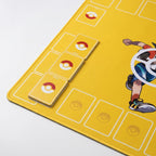 Duo Pokemon Playmat | Ash Ketchum Pikachu 2 Player TCG Battle Mat | Double Field Resource & Battle Zones | Two-Player Layout | 24" x 24"