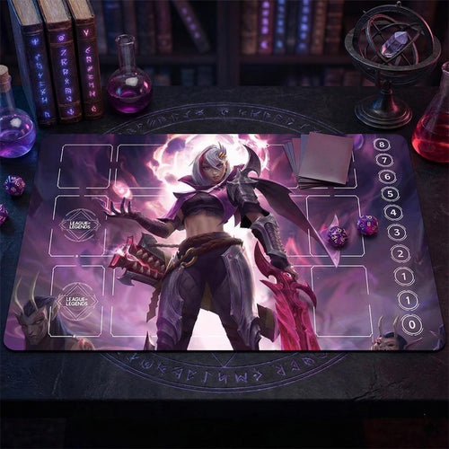 Briar Riftbound LOL Playmat - League of Legends Inspired Trading Card Game - 24" x 14" inches (600 x 350 x 2 mm) Stitched Edges