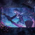 Coven Evelynn Riftbound LOL Playmat - League of Legends Inspired Trading Card Game - 24" x 14" inches (600 x 350 x 2 mm) Stitched Edges