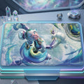 Orianna Space Groove League of Legends Riftbound Playmat | Trading Card Game Pad | LOL Desk Mat | 24" x 14" inches Stitched Edges