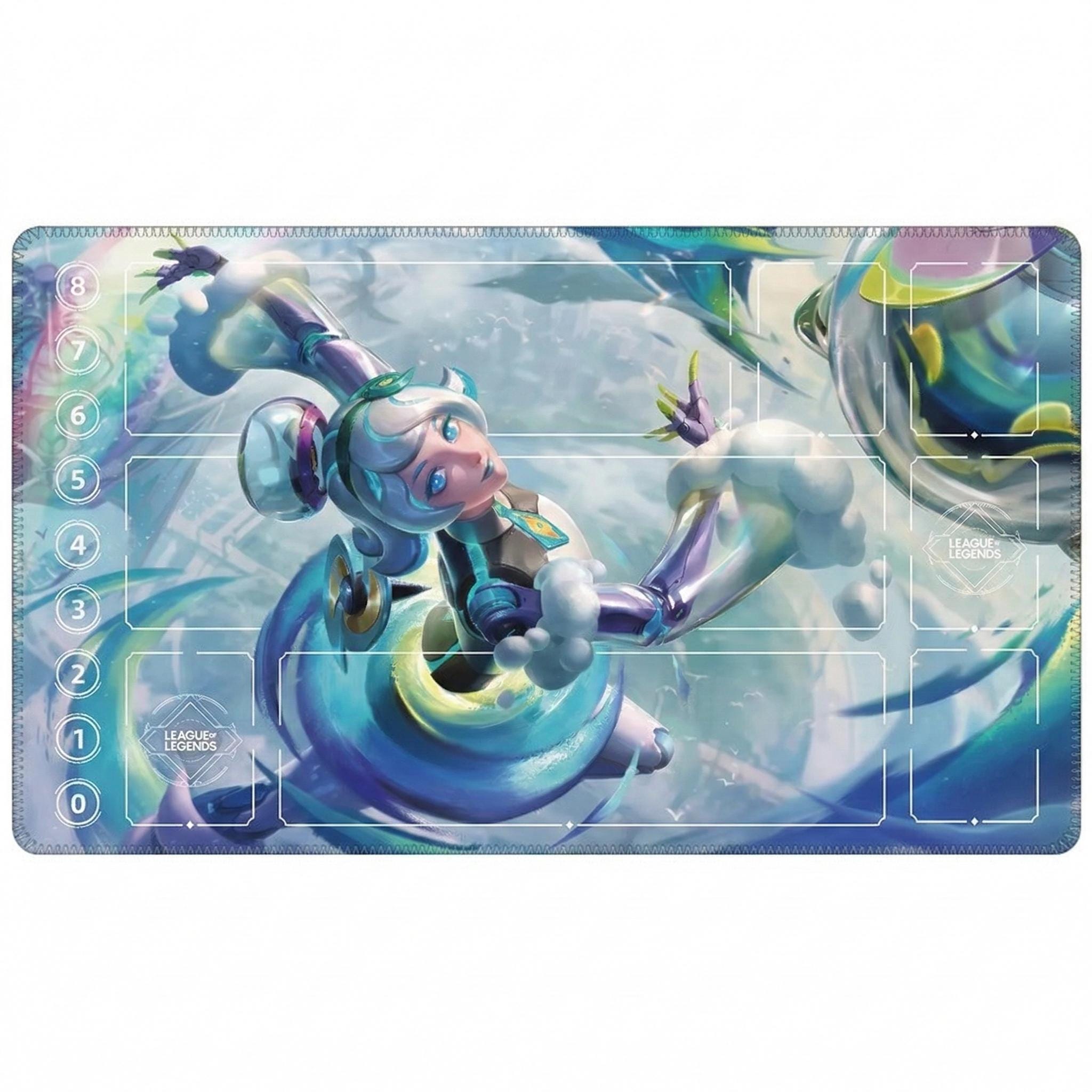 Orianna Space Groove League of Legends Riftbound Playmat | Trading Card Game Pad | LOL Desk Mat | 24" x 14" inches Stitched Edges