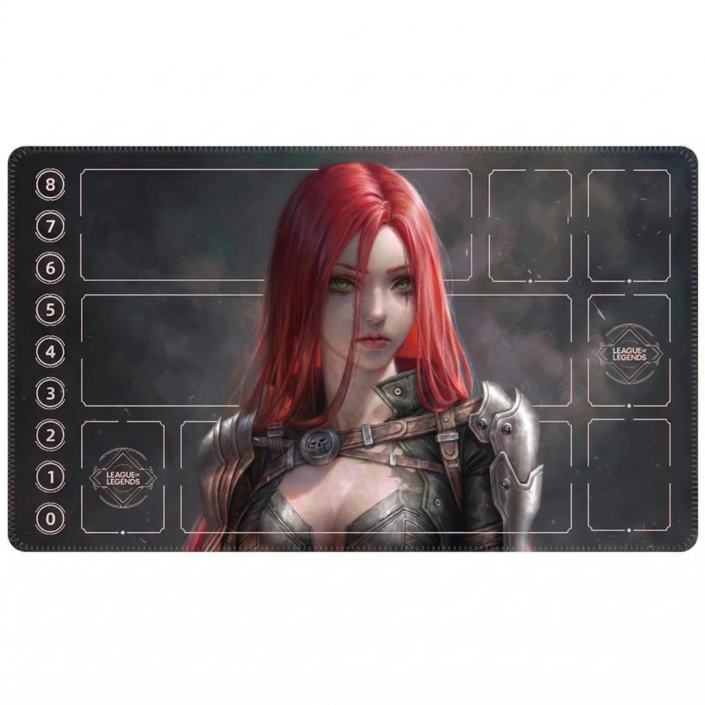 Katarina League of Legends Riftbound Playmat | Trading Card Game Pad | LOL Desk Mat | 600x350x2mm Stitched Edges