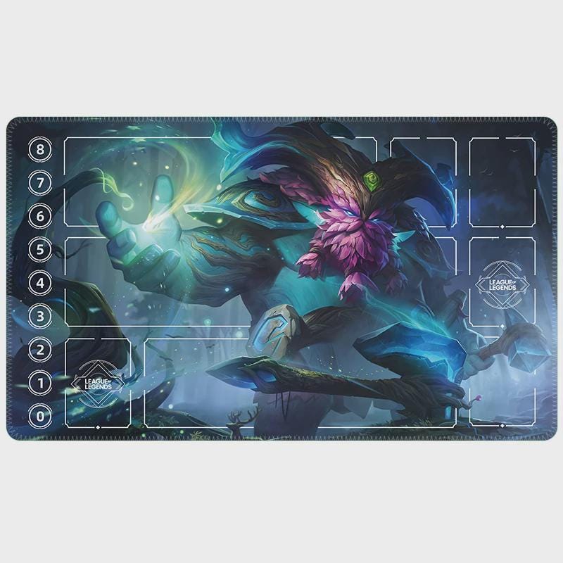 Ornn Elderwood League of Legends Riftbound Playmat | Trading Card Game Pad | LOL Desk Mat | 24" x 14" inches Stitched Edges