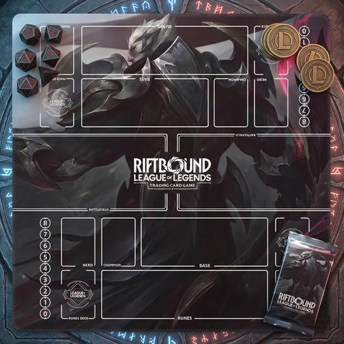 Darius Riftbound Playmat Two Players - Duo Zones League of Legends Battlefield 24" x 24" inches (60x60 cm) - TCG Playmat