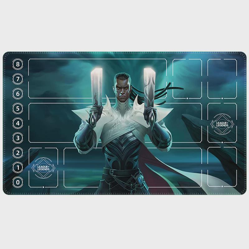 Lucian League of Legends Riftbound Playmat | Trading Card Game Pad | LOL Desk Mat | 24" x 14" inches Stitched Edges