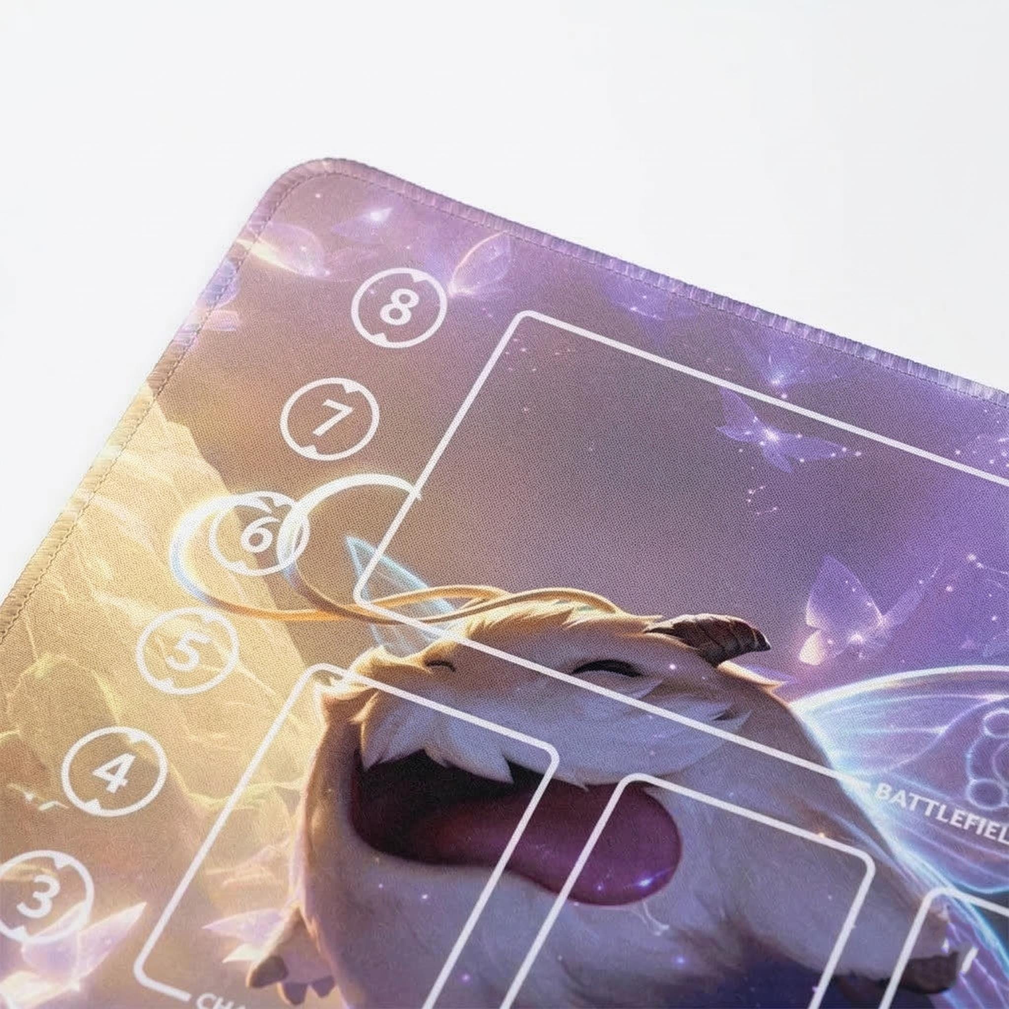 Zoe Poro League of Legends Riftbound Playmat | Trading Card Game Pad | LOL Desk Mat | 24" x 14" inches Stitched Edges