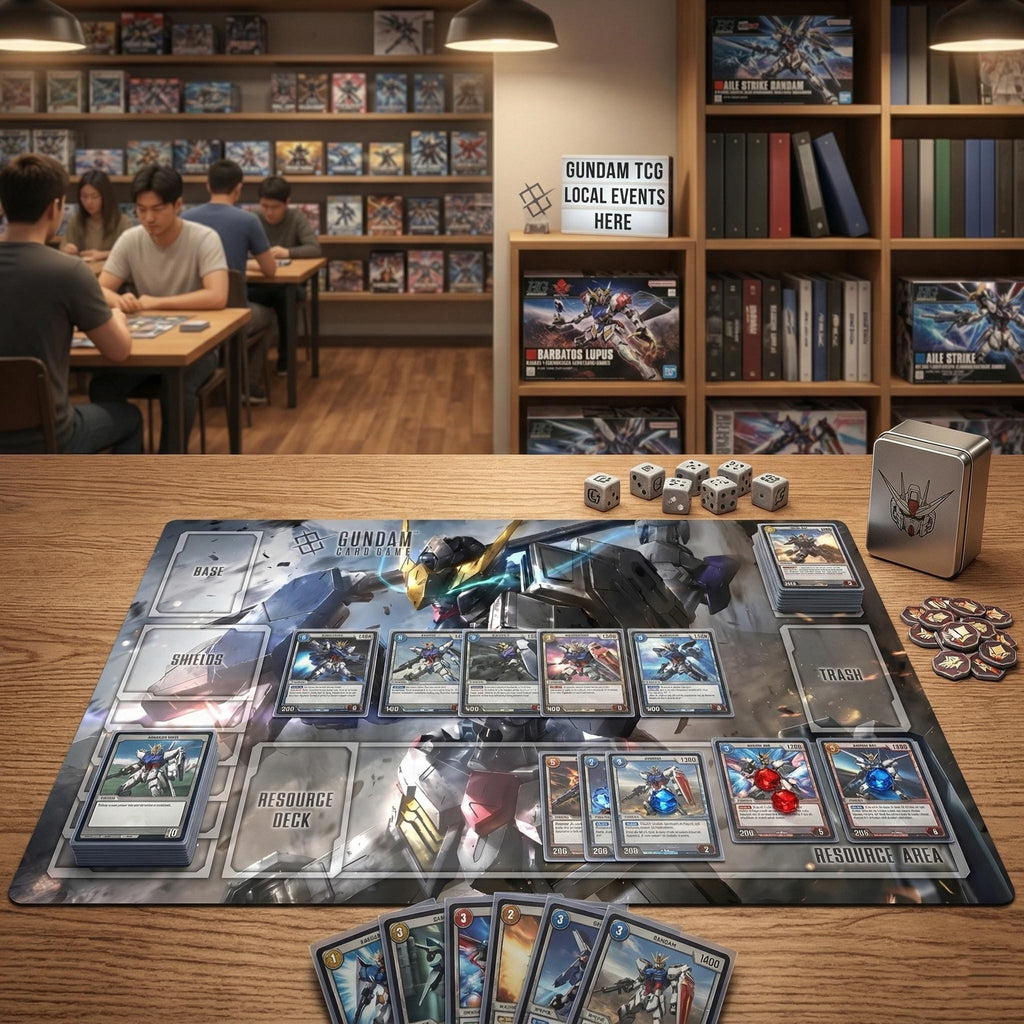 Barbatos Gundam TCG Playmat, Gundam Card Game Mat with Zones, 24x14 Mecha Desk Mat, Mobile Suit Sci-Fi Gaming Pad, Iron-Blooded Orphans Gift