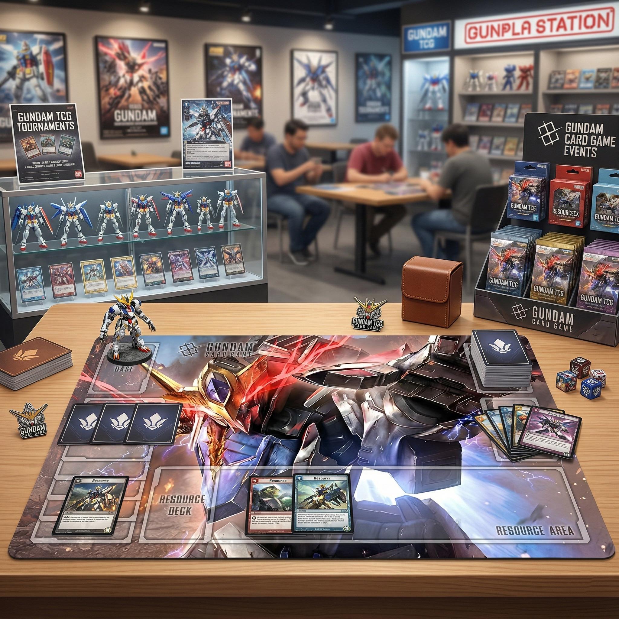 Gundam Card Game Playmat Barbatos Lupus Rex TCG Play Mat with Zones - 24" x 14" inches (600 x 350 mm) - Trading Card Game