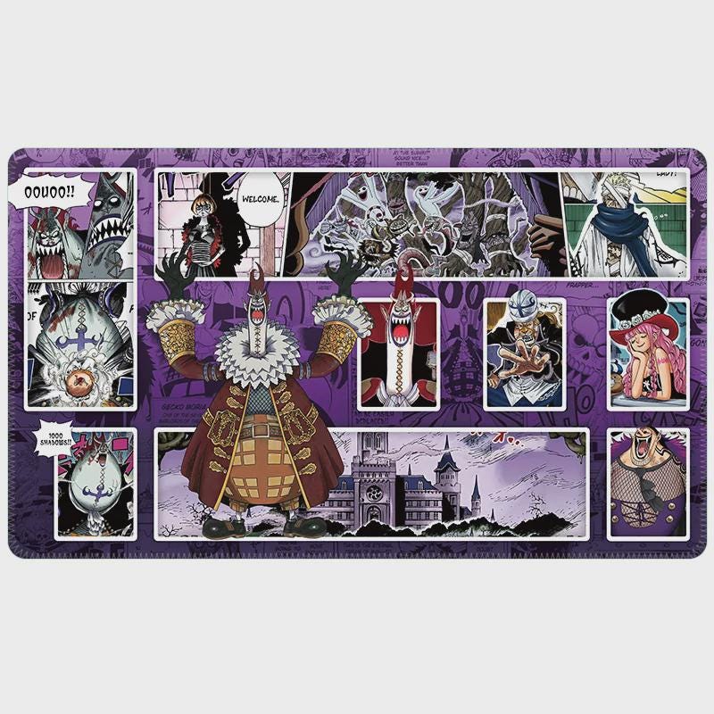 One Piece TCG Playmat - Gecko Moria & Thriller Bark Crew - Gaming Desk Mat - TCG Play Mat - Stitched Edge Deskmat
