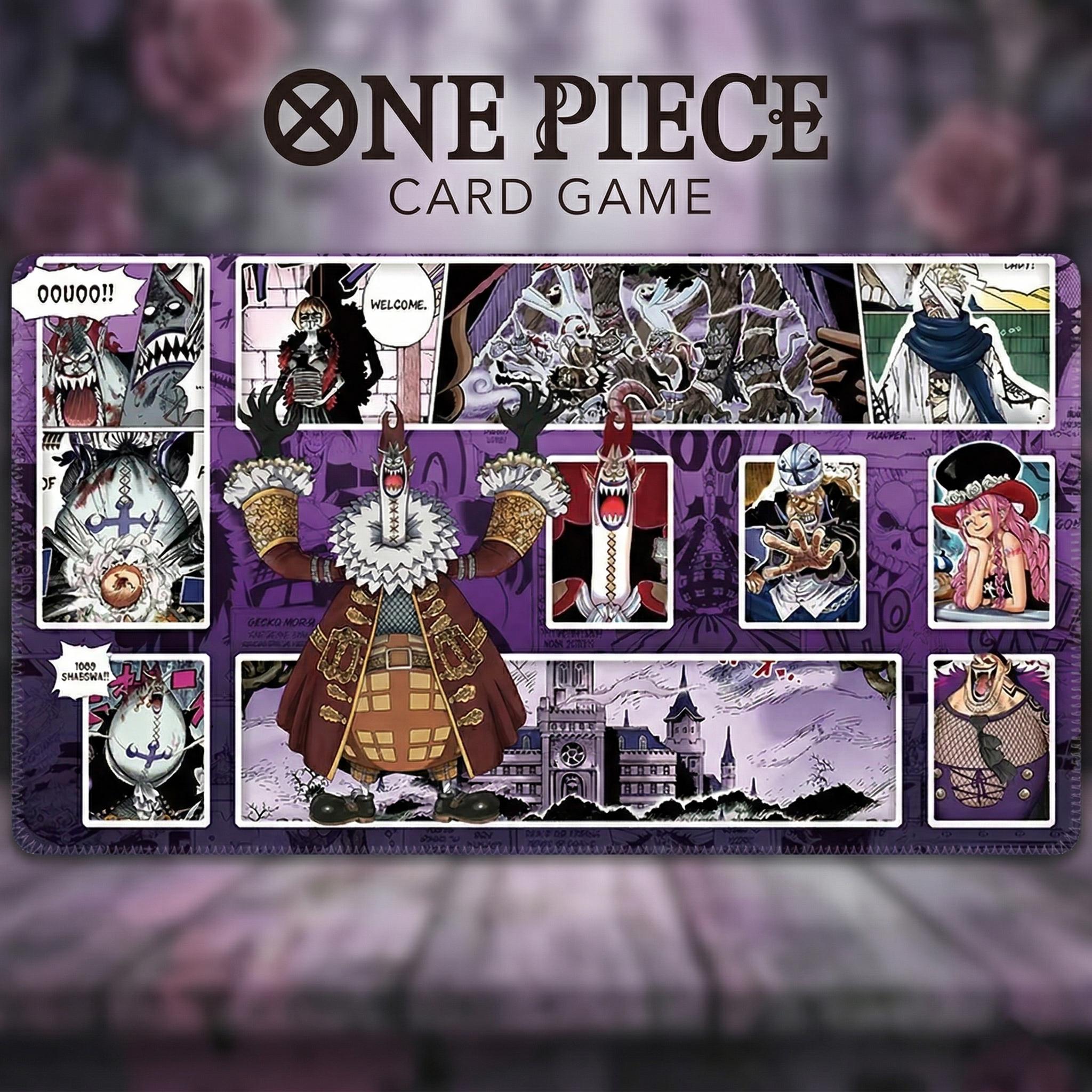 One Piece TCG Playmat - Gecko Moria & Thriller Bark Crew - Gaming Desk Mat - TCG Play Mat - Stitched Edge Deskmat