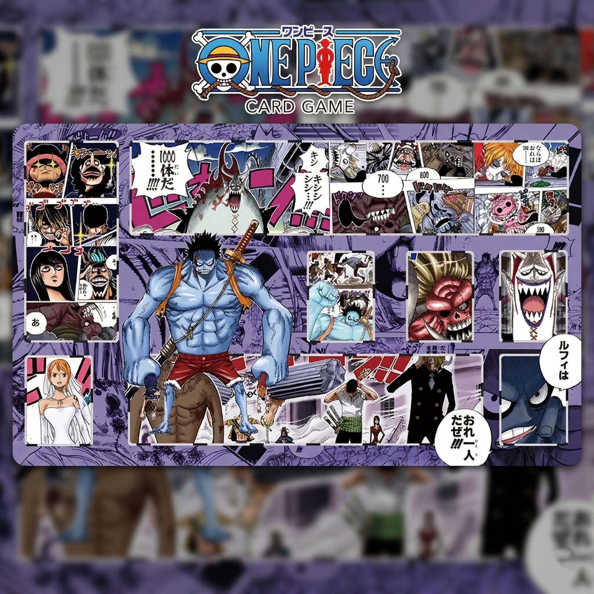 Nightmare Luffy One Piece TCG Playmat - Thriller Bark Manga Panel Gaming Mat - OPTCG Desk Mat - Gecko Moria & Straw Hat Crew TCG Accessories