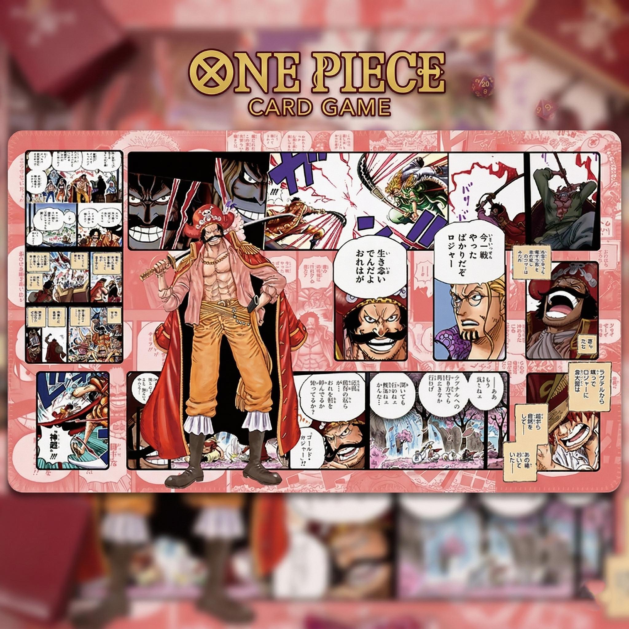 One Piece Playmat - Gol D. Roger Pirate King Manga Panels TCG Mat - One Piece Card Game Desk Mat - Custom Anime Mousepad - Gift for Gamers
