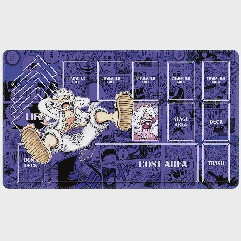 Luffy One Piece TCG Playmat | Zones (24x14 inches) | Custom Trading Card Game Mat with Zones | Anime Desk Mat & Mousepad, Gamer Gift