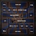 One Piece Card Game Playmat 2-Player - Straw Hat Crew Custom TCG Desk Mat - Double Duel Layout Mat 24 x 24" - Custom Anime TCG Play Mat
