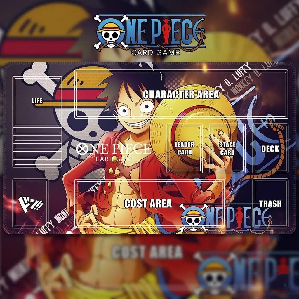 One Piece TCG Playmat - Monkey D. Luffy Straw Hat Edition - Game Mat with Zones - Premium Anime Desk Mat for One Piece - Gift for TCG Player