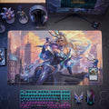 Seraphine Superstar Arcana Riftbound LOL Playmat - League of Legends Inspired Trading Card Game - 24" x 14" inches Stitched Edges