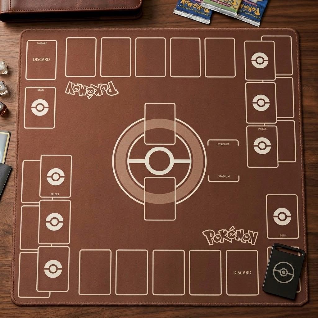 Duo Pokemon Playmat | 2 Player Pokemon PTCG Battle Mat | 24 x 24 inches