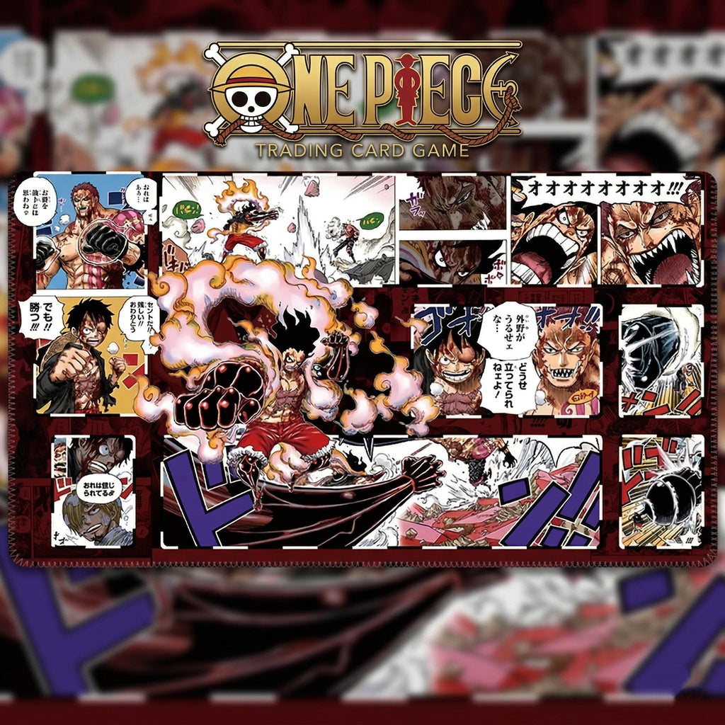 One Piece Luffy Snakeman vs Katakuri TCG Playmat |  Anime Desk Mat | Stitched Edge 24x14 Trading Card Game Mat | One Piece Card Game Gift