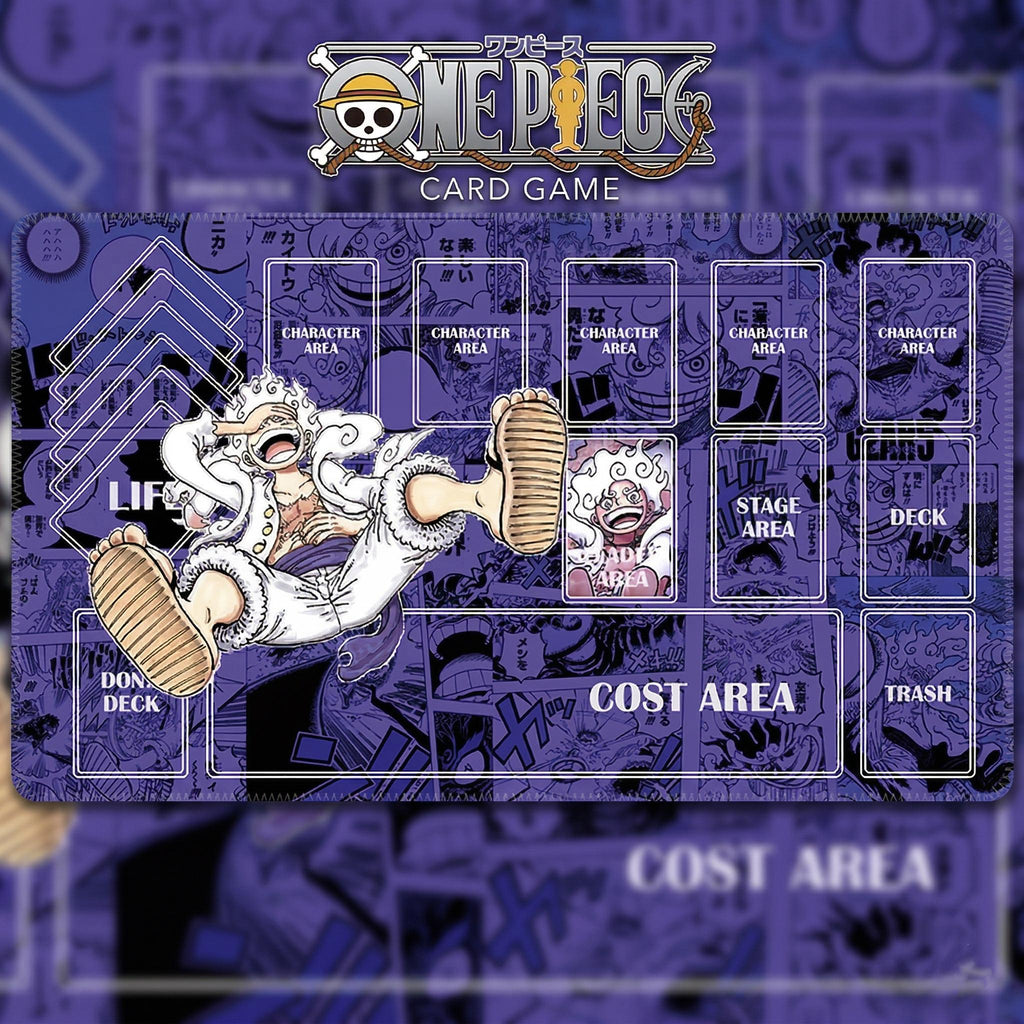 Luffy One Piece TCG Playmat | Zones (24x14 inches) | Custom Trading Card Game Mat with Zones | Anime Desk Mat & Mousepad, Gamer Gift