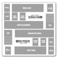 One Piece TCG Playmat | Two Player Battle Mat, 24x24" White Gray