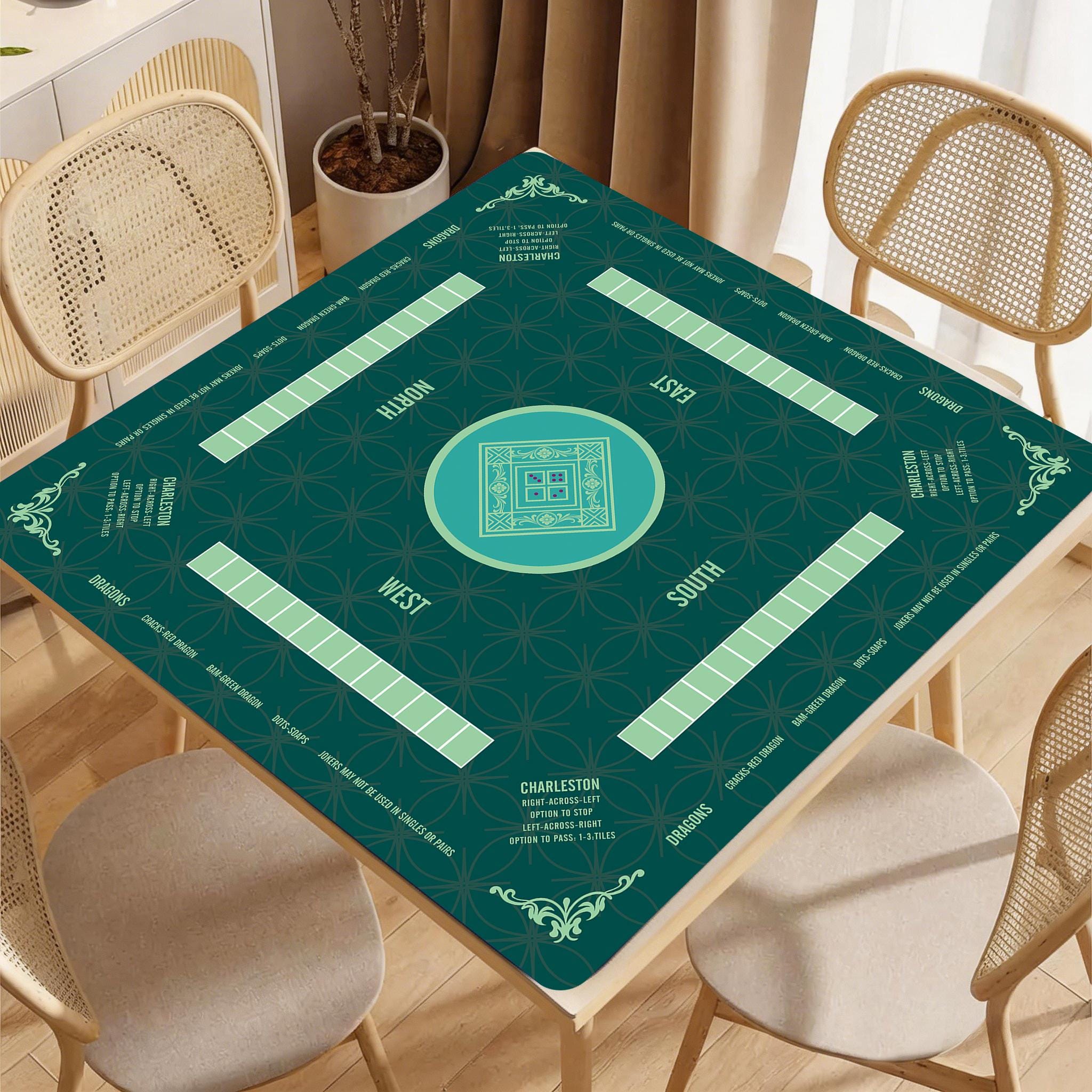 Mahjong Mat Square Playmat - Non-Slip Gaming Mat for Players, Clubs, and Gift for Mahjong Lovers