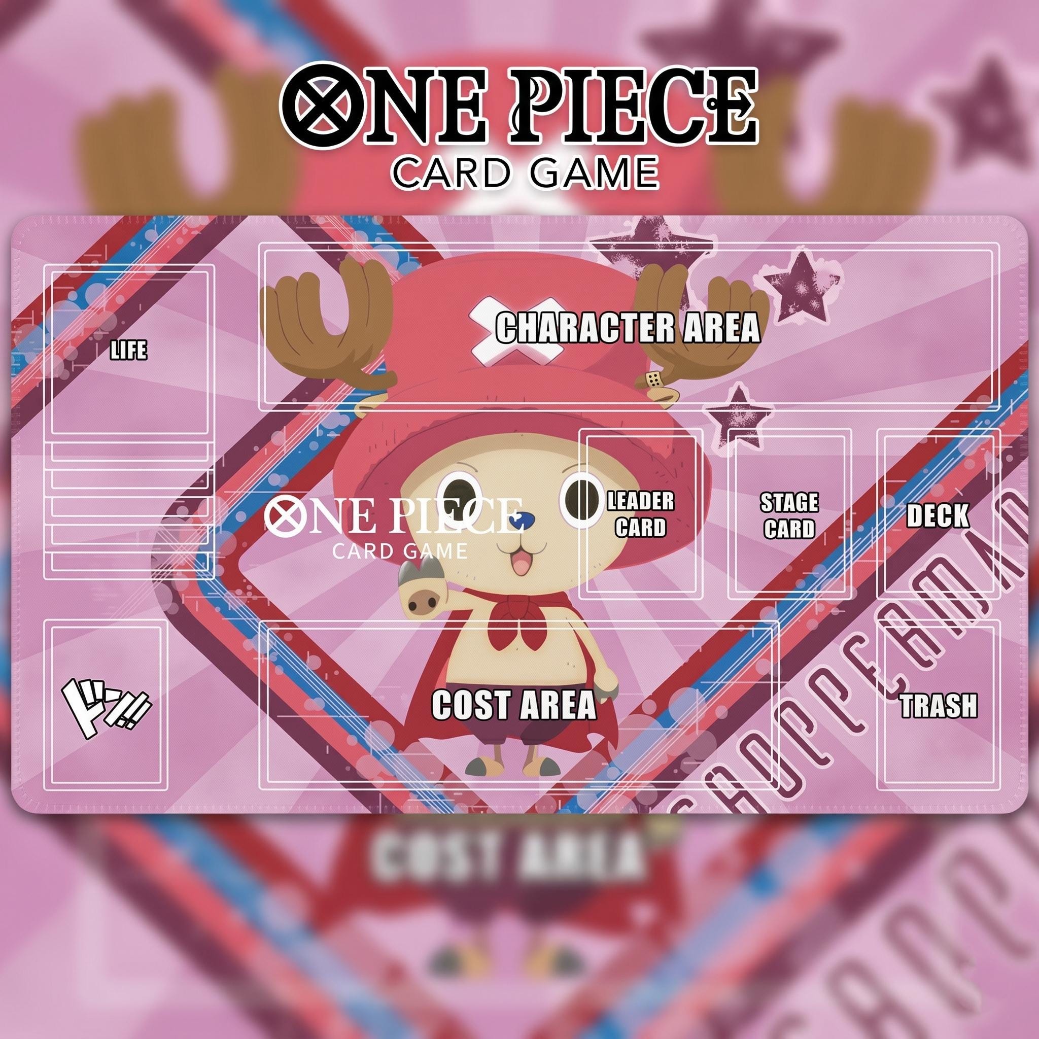 Chopperman One Piece Card Game Playmat - Tony Tony Chopper TCG Mat with Card Zones - Custom Anime Playmat for OPTCG - High-Definition Print